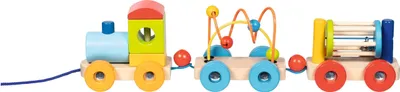 Immagine prodotto di Omgoods - Treno in legno che stimola le capacità motorie dei bambini piccoli