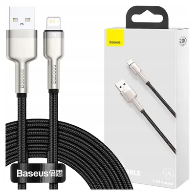 Immagine prodotto di Cavo Usb Do Lightning Baseus Cafule, 2,4A, 1M (Czarny)