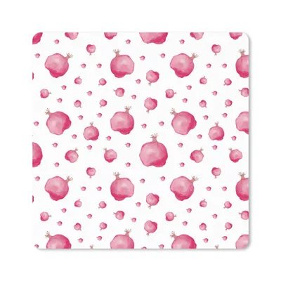 Produktbild von MuchoWow® Mauspad Mousepad Granatapfel - Obst - Design 20x20 cm - Mousepads - Maus Mat - Pad - Mausunterlage - Desk Mat - Bureauartikeln