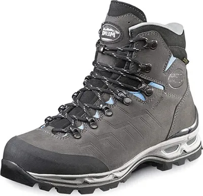 A single hiking boot is shown against a white background.