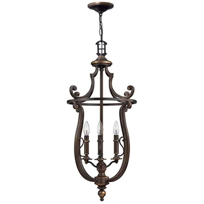 Image de Lampe à suspendre, plafonnier, acier, bronze, D 45,1 cm