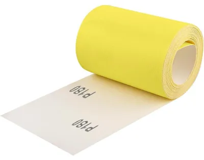 Produktbild von Schleifpapier Rolle Quarzsand 93 mm x 5 m Körnung 180 für Handschleifer Holz Metall Stahl Edelstahl