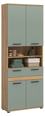 Produktbild von xonox.home Hochschrank Blake Salbei / Artisan Eiche Nachbildung 70 x 191 x 31 cm