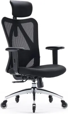 Productafbeelding van Famanu ergonomische bureaustoel met hoogteverstelling en kantelfunctie - Zwart - Verbeterde wielen