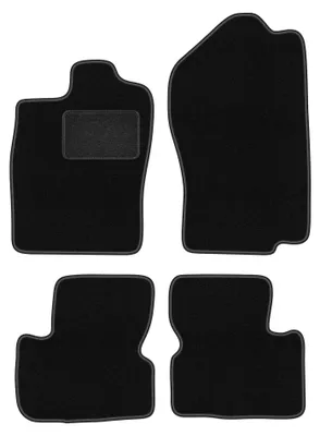 Productafbeelding van Velours automatten voor Opel Vectra A 1988-1995 (sedan/liftback/hatchback) – 4-delig, zwart, op maat – Wielganizator LUX