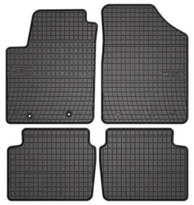 Produktbild von Gummi-Fußmatten für Hyundai i10 I 2007-2013 (Schrägheck) – 4-tlg, Schwarz, passgenau – Wielganizator SolidPRO