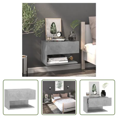 Produktbild von The Living Store Wand-Nachttisch Betongrau