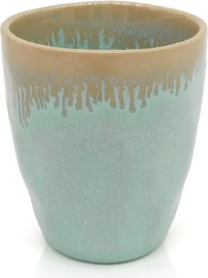Produktbild von Stoneware Espressobecher türkis