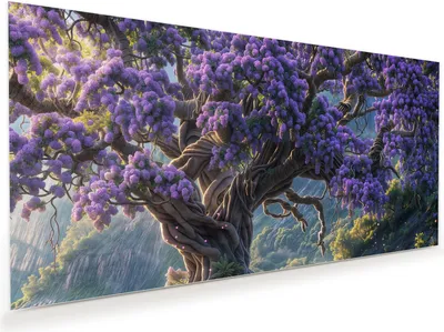 Produktbild von Glasbild 110x55cm in XXL für Wohnzimmer, Schlafzimmer Motiv Magischer Baum