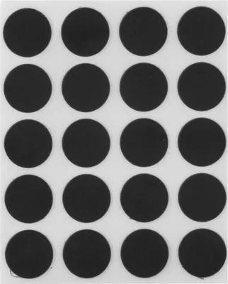 Produktbild von Abdeckkappe selbstklebend, ø13mm, 20 Stück, Kunststoff schwarz