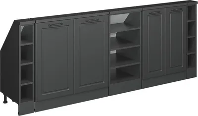 Produktbild von Dachschrägenschrank-Set Vicco Rion Anthrazit Landhaus 5er Set, Model 56027