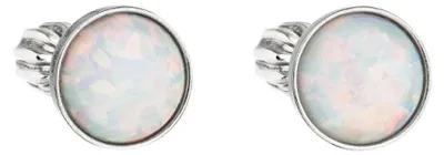 Produktbild von Silver earrings with white synthetic opal 11001.3 white