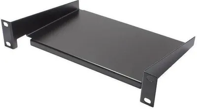 Produktbild von 10" Fachboden für Netzwerkschrank, 160 mm, tiefschwarz, 1HE