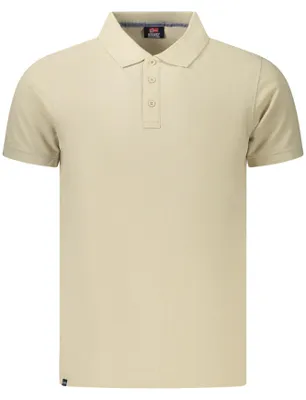 Immagine prodotto di Elegante polo da uomo a maniche corte beige con applicazione e logo
