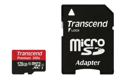 Produktbild von Transcend TS64GSDU3, 128 GB, MicroSDHC, Klasse 10, MLC, 90 MB/s, Class 1 (U1)