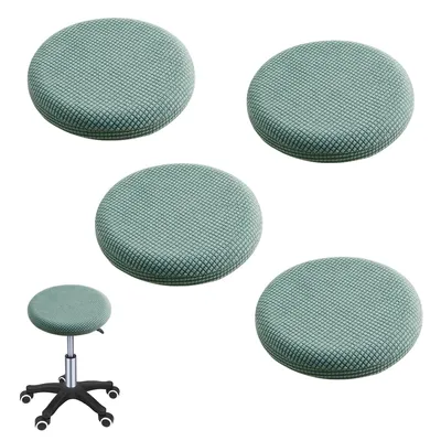 Four round seat covers and one stool.