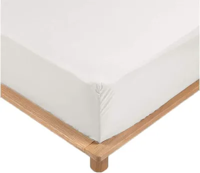 Zdjęcie produktu dla Białe prześcieradło z perkalu 140 x 190 cm z poszewką 30 cm