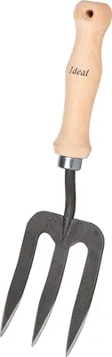 Immagine prodotto di Forchetta IDEAL a 3 punte con manico in faggio 15,5 cm
