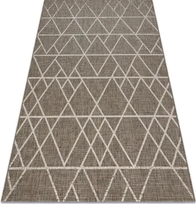 Produktbild von TEPPICH SIZAL FLOORLUX 20508 taupe / Champagner DREIECKE beige 80x150 cm