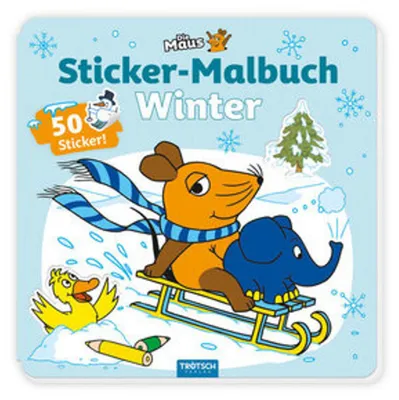 Obrázek produktu pro TRÖTSCH - Die Maus Stickermalbuch Winter Malbuch mit Stickern | Ab 4 Jahren