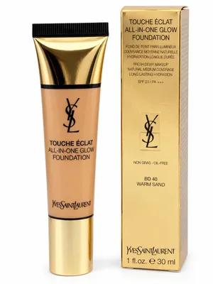 Produktbild von Yves Saint Laurent Touche Eclat All-in-one Glow, Pumpenflasche, Flüssigkeit, BD40, Warm Sand, Sandhaut, Universal, KI-generiertes Bild