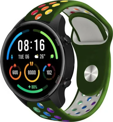 Produktbild von Strap-it Xiaomi Mi Watch Sportarmband (Armeegrün Bunt)