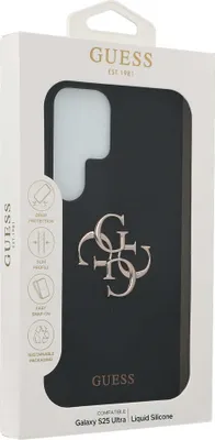 Produktbild von Guess Guhcs25ls4smdk Bottom Script Samsung Galaxy S25 Ultra Handyhülle    One Size