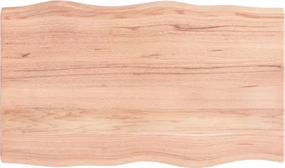 Produktbild von Tischplatte 100x60x(2-4) cm Massivholz Behandelt Baumkante