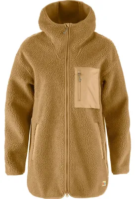 Immagine prodotto di Giacca pile lunga da donna Fjällräven Vardag, colore marrone grano