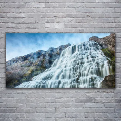 Produktbild von Glasbilder 120x60 Wandbild Druck auf Glas Watterfall Natur