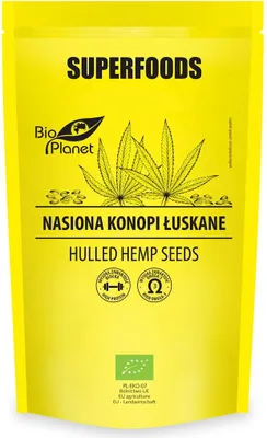 NASIONA KONOPI ŁUSKANE BIO 200 g - BIO PLANET SUPERFOODS