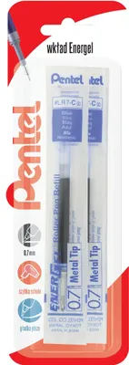 Produktbild von Pentel Wkład do piór kulkowych z serii EnerGel LR7 - niebieski x 2