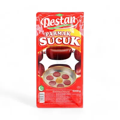 Produktbild von Destan Parmak Sucuk 1 kg – Türkische Knoblauch-Rohwurst in Fingerform, Halal