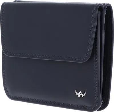 Imagen del producto de Golden Head Cuero monedero Polo RFID Protect Überschlagbörse 1174 Marineblau azul marino