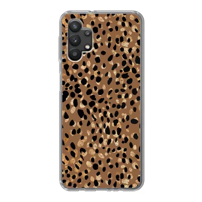 Produktbild von MuchoWow® Handyhülle Schutzhülle Hülle für Samsung Galaxy A32 5G Tiermuster - Luxus - Gold - Braun Silikon Softcase Handy Hülle - Softcase