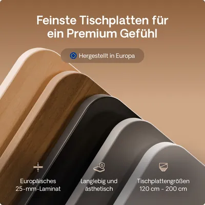 Produktbild von Desktronic HomePro Elektrisch höhenverstellbarer Schreibtisch 120x60cm Schwarz/Walnuss mit Memory-Funktion, Anti-Kollisions Technologie, USB-A und USB-C-Ladeanschlüssen