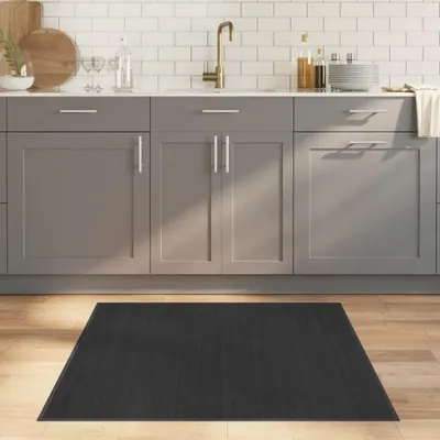 Obrázok produktu pre vidaXL Koberec Square Grey 100x100 cm Bamboo