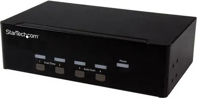 Produktbild von StarTech.com 4 Port KVM Switch mit Dual-VGA - USB 2.0, 1920 x 1200 Pixel, Schwarz