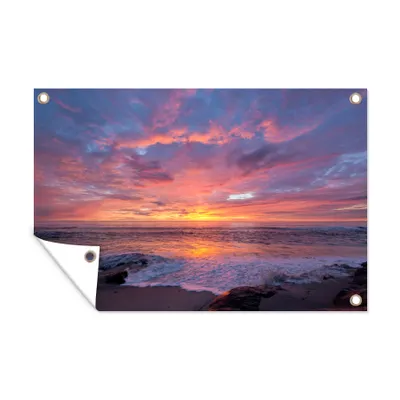 Obrázek produktu pro MuchoWow® Zahradní plakáty - Pláž - moře - západ slunce - 120x180 cm - Zahradní dekorace