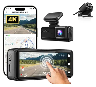 Image de Caméra embarquée, résolution 4K, grand angle, avec caméra arrière, avec kit de montage