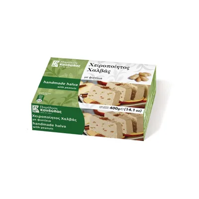 Produktbild von Kandylas,Griechische Halva,400g,Erdnuss-Halva,Original, Süßigkeiten, Snack