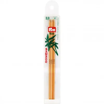 Produktbild von PRYM Strumpfstricknadeln „BAMBUS“, Länge: 15 cm, Ø 2,00 mm