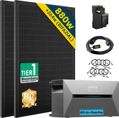 Produktbild von Balkonkraftwerk mit Speicher Anker Solix Solarbank 2 E1600 PRO, 880W