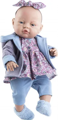 Produktbild von Paola Reina Babypuppe Mädchen Jacke 42cm - Puppenspielzeug Vinyl