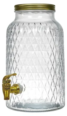Produktbild von Home Deco Factory Getrankespender - 6 Liter - Glas - Limonadenspender - Wasserspender