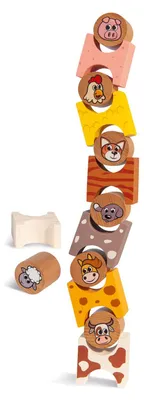 Produktbild von Eichhorn Holzstapel -Spiele Nutztiere 14dlg.