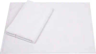 Produktbild von Betz 2er Set Badvorleger 50x70 cm PREMIUM Badematte Badteppich Duschvorleger 100% Baumwolle 650g/m²  Farbe: weiß