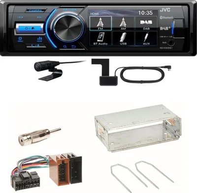 Produktbild von JVC KD-X561DBT DAB+ Bluetooth Autoradio Einbauset für Renault Clio 1 2 Twingo