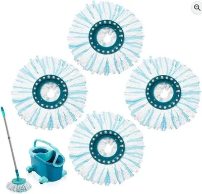 Zdjęcie produktu dla Zestaw 4 nakładek zapasowych do mopa obrotowego Leifheit Clean Twist Disc