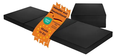 Zdjęcie produktu dla Materac składany - Materac gościnny - Mikrofibra - 65 x 196 x 8,5 cm - Czarny
